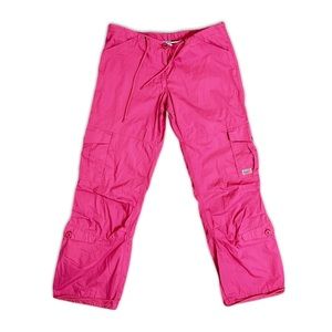 UFO hot pink tactical cargo rave pants 💕